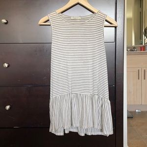 Black and white striped tank top